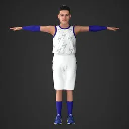 Man Basketball Uniform Rigged