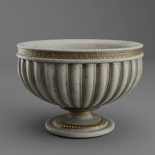 Antique Roman Marble Basin