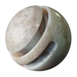 Realistic procedural Blender 3D WavyMarble material for creating customizable stone surfaces in PBR workflows.