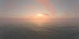 Large Sun Pink Clouds