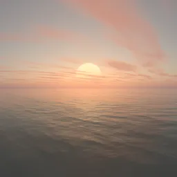 Large Sun Pink Clouds