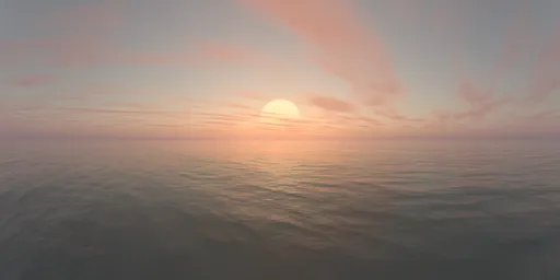 Large Sun Pink Clouds