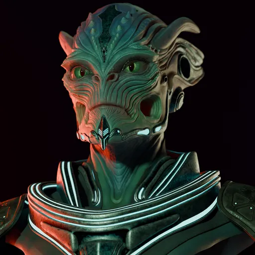 Blue Faced Alien