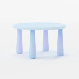 3D rendered child-friendly table with realistic PBR shaders in Blender suitable for kids' room visualization.