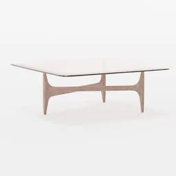 Modern 3D rendered table with sleek design, optimized for Blender, showing minimalist detail.