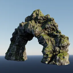 Green Moss Arch Rock Asset