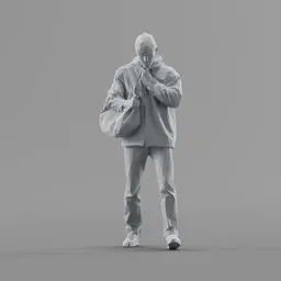 Lowpoly Male Walking