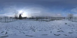 Snow Covered Mini Stadium