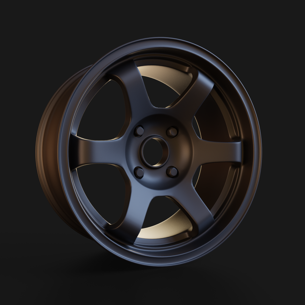BlenderKit Download the TE37 Wheel model