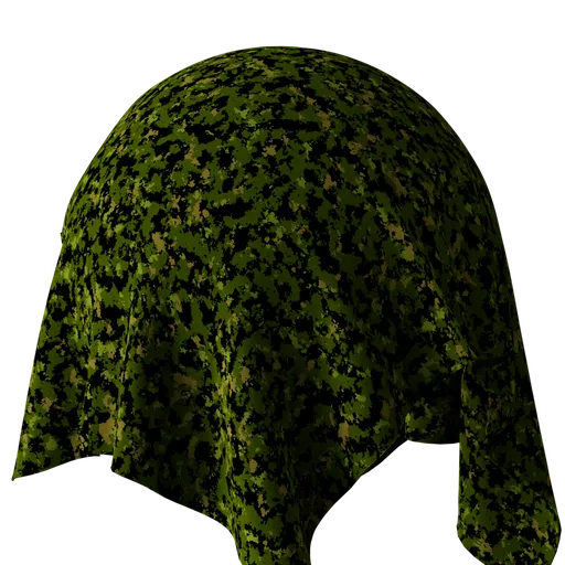 High-resolution 3D CADPAT fabric material for Blender, adjustable scale via value node, with waves texture for realistic bump effect.