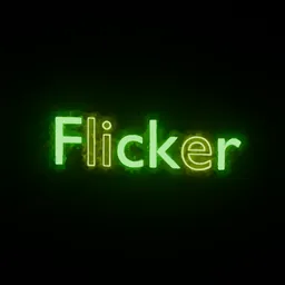 Glowing Neon Flicker Typography