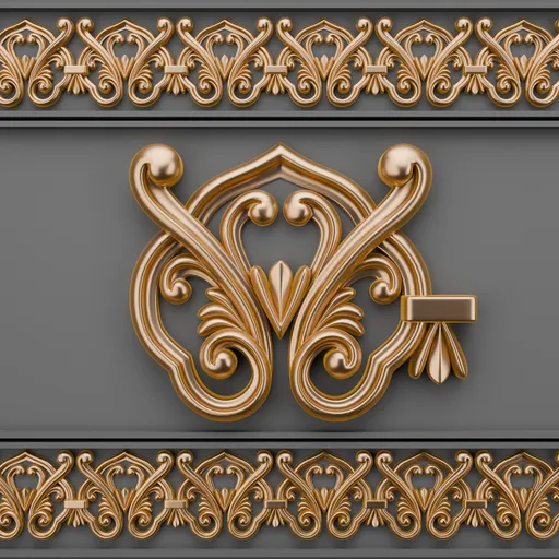 Intricate 3D trim brush tool for efficient scene embellishment, compatible with Blender.
