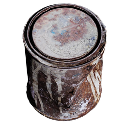 "Scan Rusty Jar 02, a hyper-detailed industrial container 3D model for Blender 3D. Featuring a glossy white metal finish and post-apocalyptic aesthetic, this jar is perfect for oilpunk and sewer-themed projects. Polycount optimized for smooth performance."