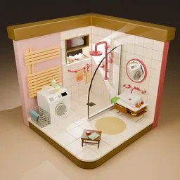 Isometric Bathroom