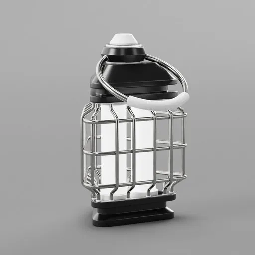 Detailed 3D render of a futuristic lantern, Blender 3D model with intricate design.