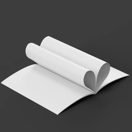 Brochure mockup with heart shape