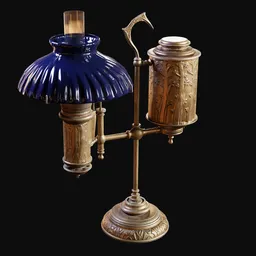Ornate Kerosene Student Lamp