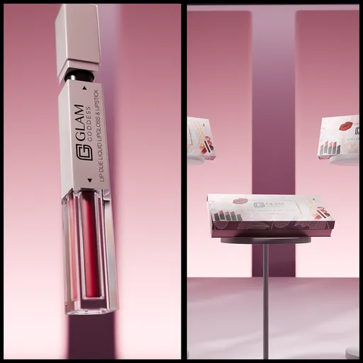 Duo lipstick packing in box