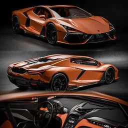 Lamborghini Revuelto 3d model car