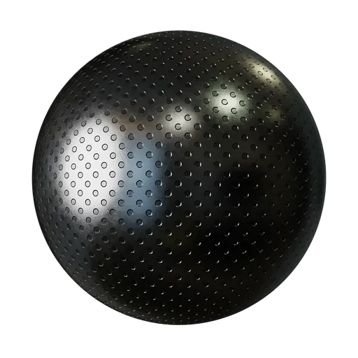 Detailed PBR Metal Pattern Material for 3D Rendering, Dot Texture, Versatile for Blender and Other Applications