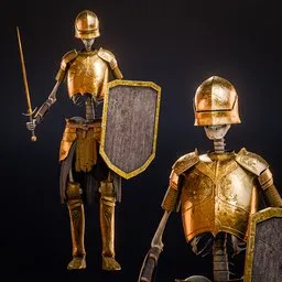 Skeleton Knight Rigged