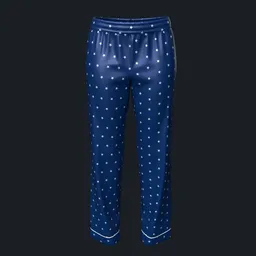Star-Patterned Silk Pajama Bottoms