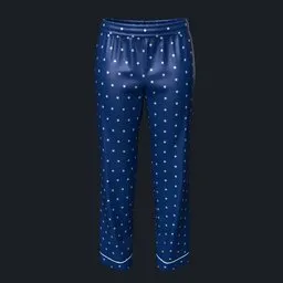 Star-Patterned Silk Pajama Bottoms