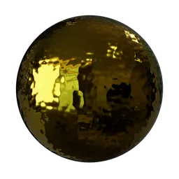 Hammered deep gold