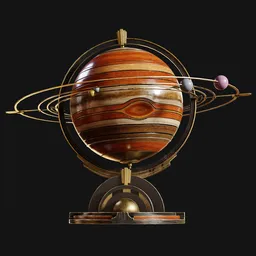 1930s Art-Deco Planet Jupiter Globe