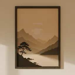 Frame  Mountain Lake Wall Art