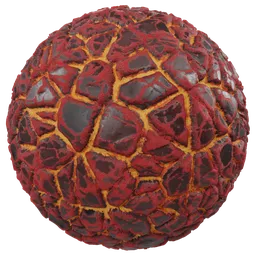 Detailed 4K PBR lava stone texture for 3D modeling in Blender, showcasing high realism and quality.