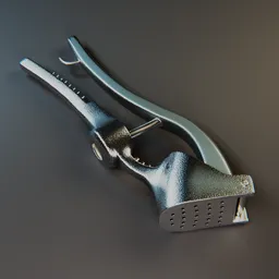 Aluminum garlic press