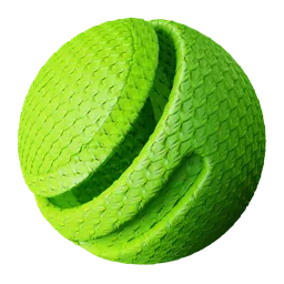 Highly detailed green dragon scale PBR 3D material with adjustable texture scale and roughness for Blender.
