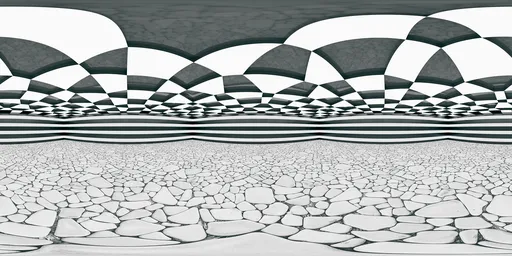 Abstract Checker Dome Interior