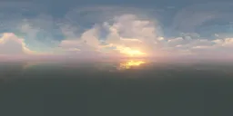 Golden Sunset Puffy Clouds