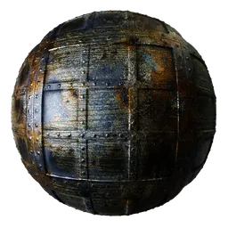 Metal Rivets Scratched Panels