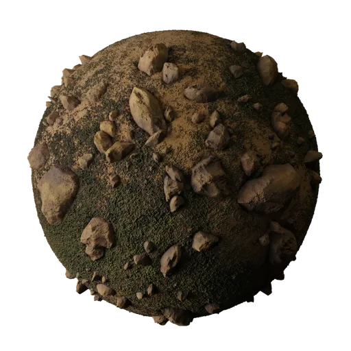 Stylized rock terrain ground