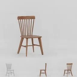 Walnut Windsor Dining Chair