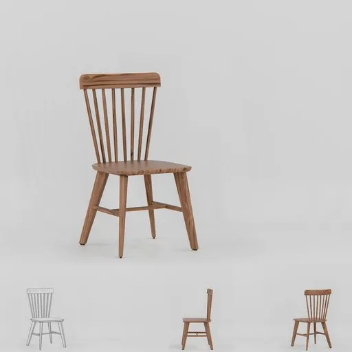 Walnut Windsor Dining Chair