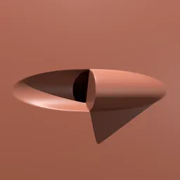 3D sculpting tool for modeling, cylindrical indentation effect, compatible with Blender, ideal for industrial design.