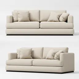 High-quality Eichholtz designed 3D sofa model with cushions, ideal for Blender rendering and interior design visualization.