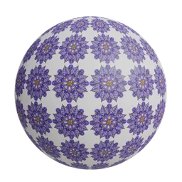 Purple and gold floral mandala wallpaper