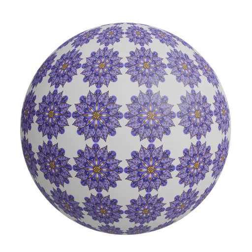 Purple and gold floral mandala wallpaper
