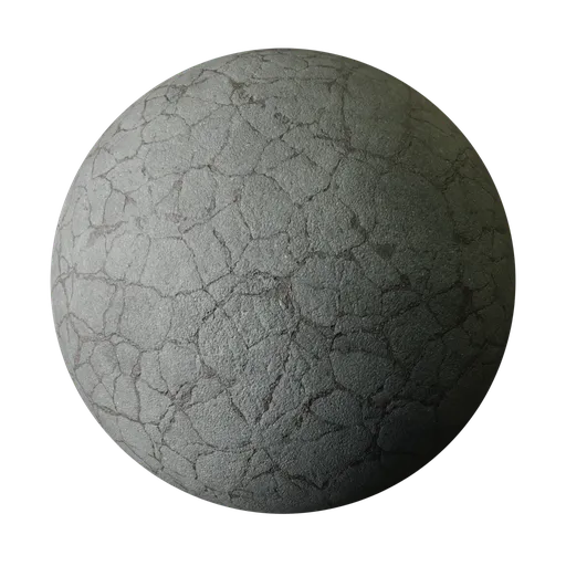 Asphlat cracked
