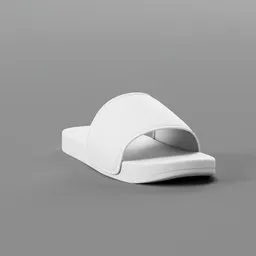 Slipper - Simple white plastic