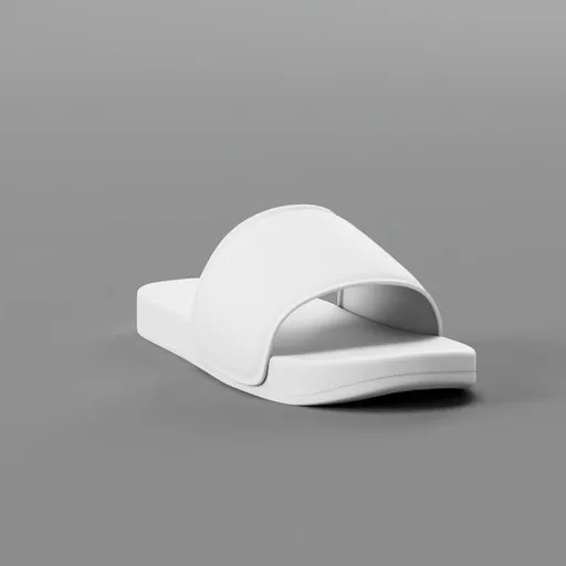 Slipper - Simple white plastic