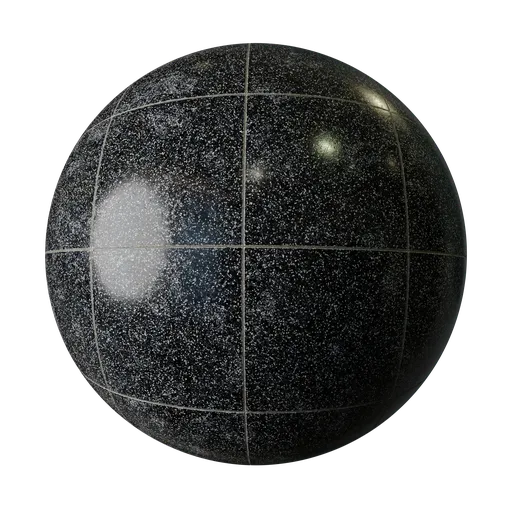 Granite black tiles