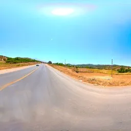 Rural Highway Junction Dry Highland HDRI