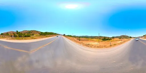 Rural Highway Junction Dry Highland HDRI