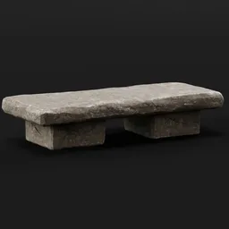 Stone Bench Carved